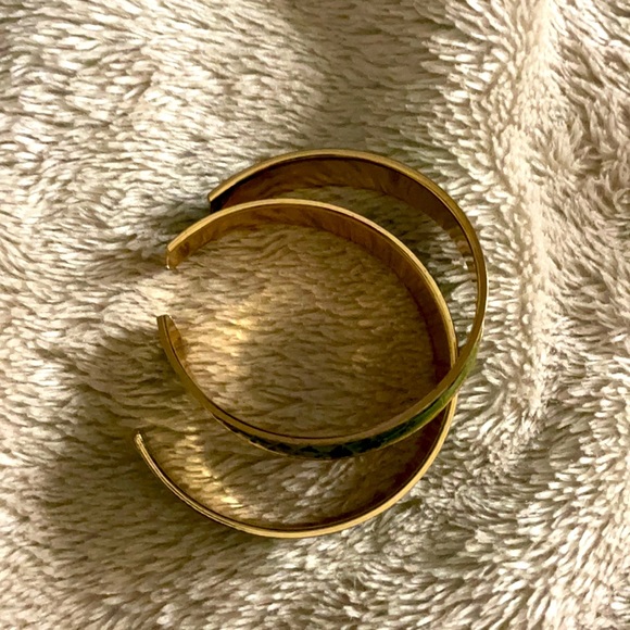 Green snakeskin bangles - Picture 2 of 4